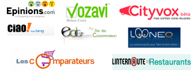 Logos de comparateurs et de sites d'avis